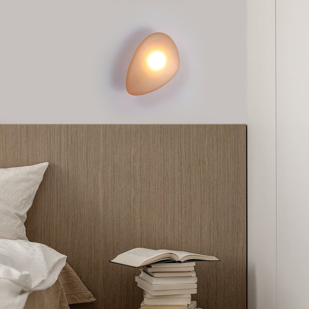 Contemporary White Glass Pebbles Wall Sconce for Living Room Decor