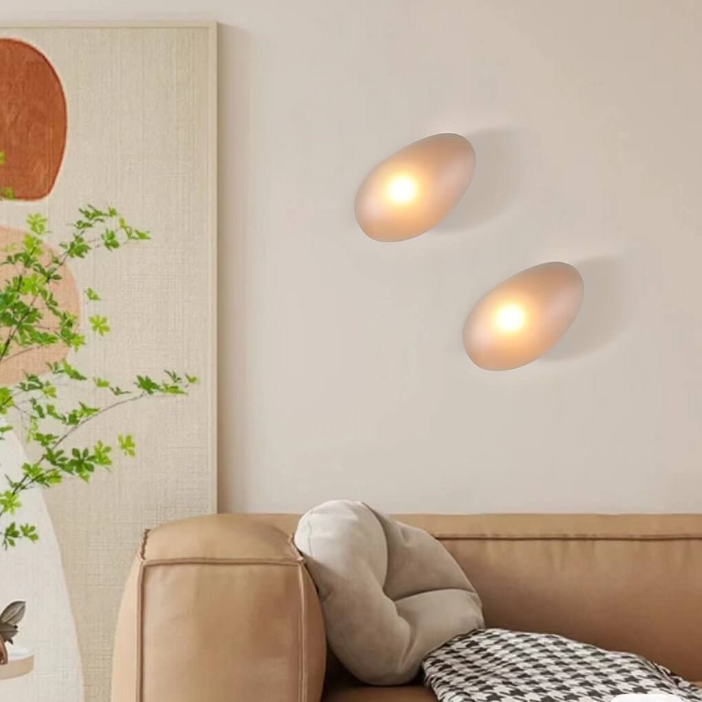 Contemporary White Glass Pebbles Wall Sconce for Living Room Decor