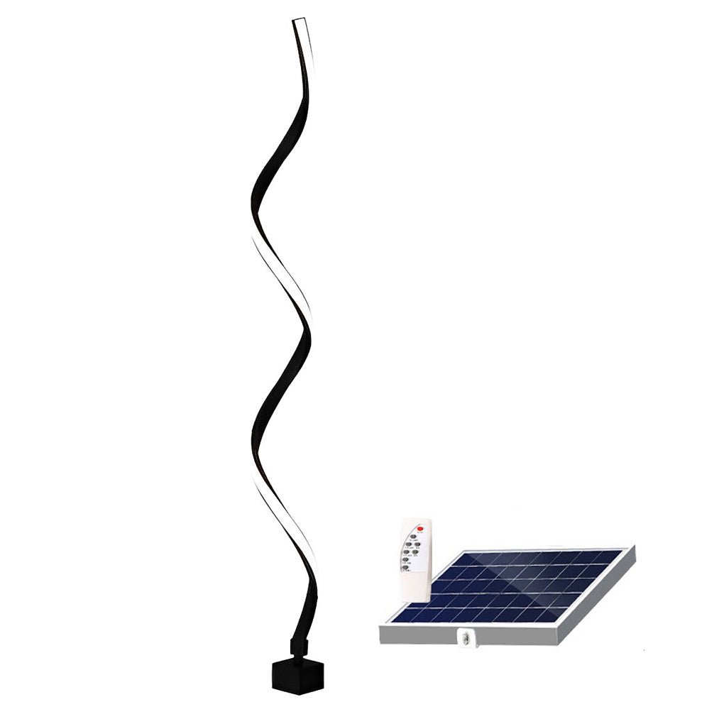 Modern Black Spiral LED Path Light - Waterproof Lawn Landscape Fixture