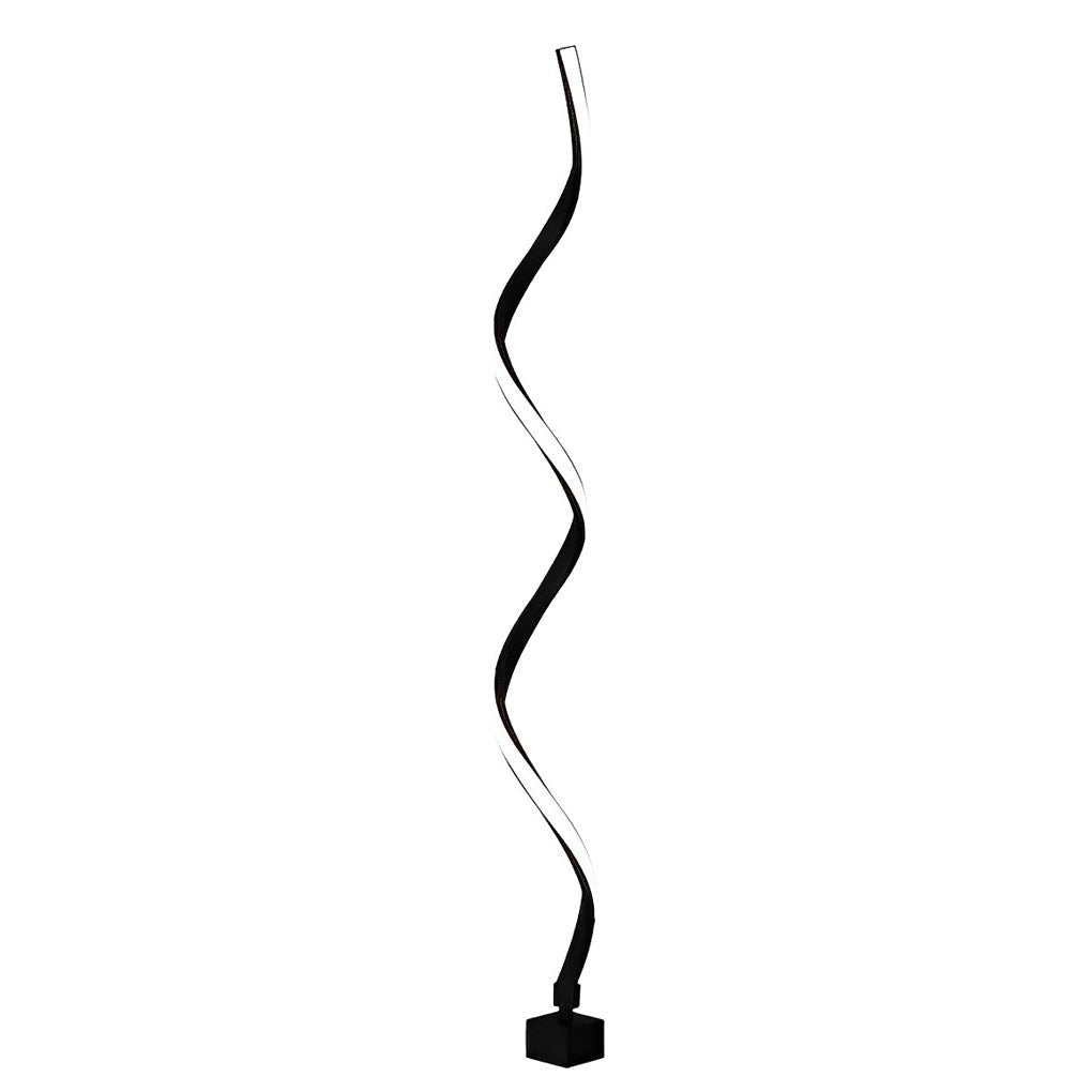 Modern Black Spiral LED Path Light - Waterproof Lawn Landscape Fixture