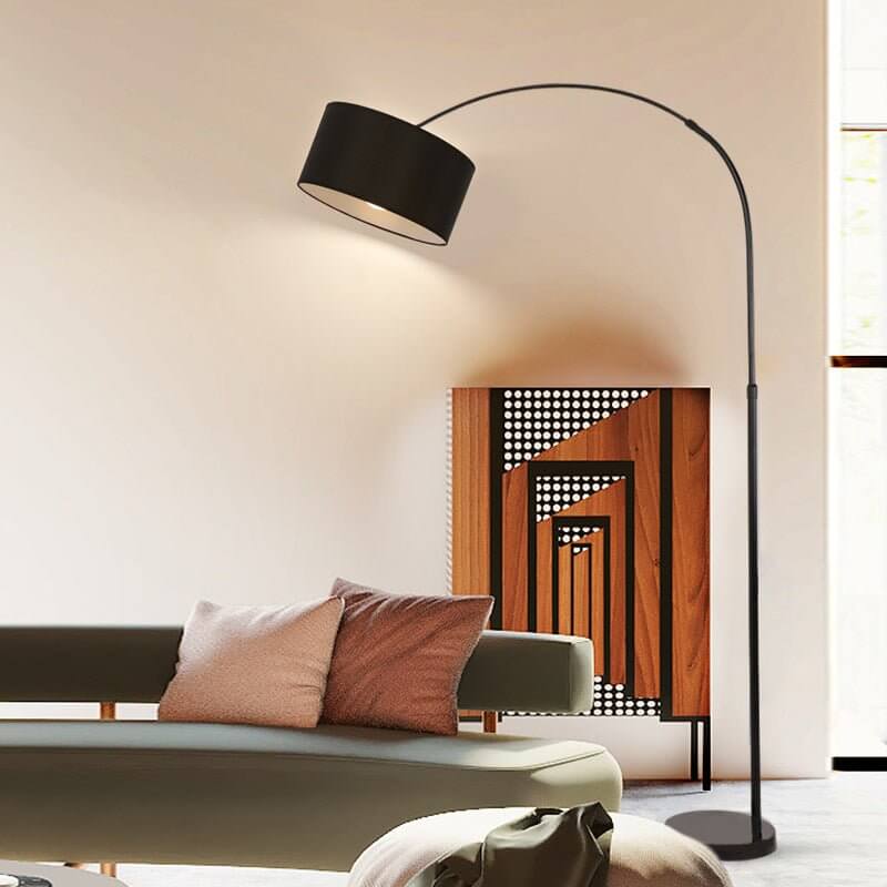 Elegant Adjustable Arc Floor Lamp with Marble Base for Living Room Decor
