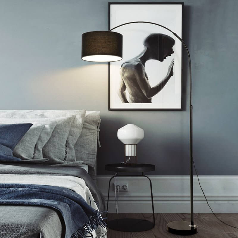 Elegant Adjustable Arc Floor Lamp with Marble Base for Living Room Decor