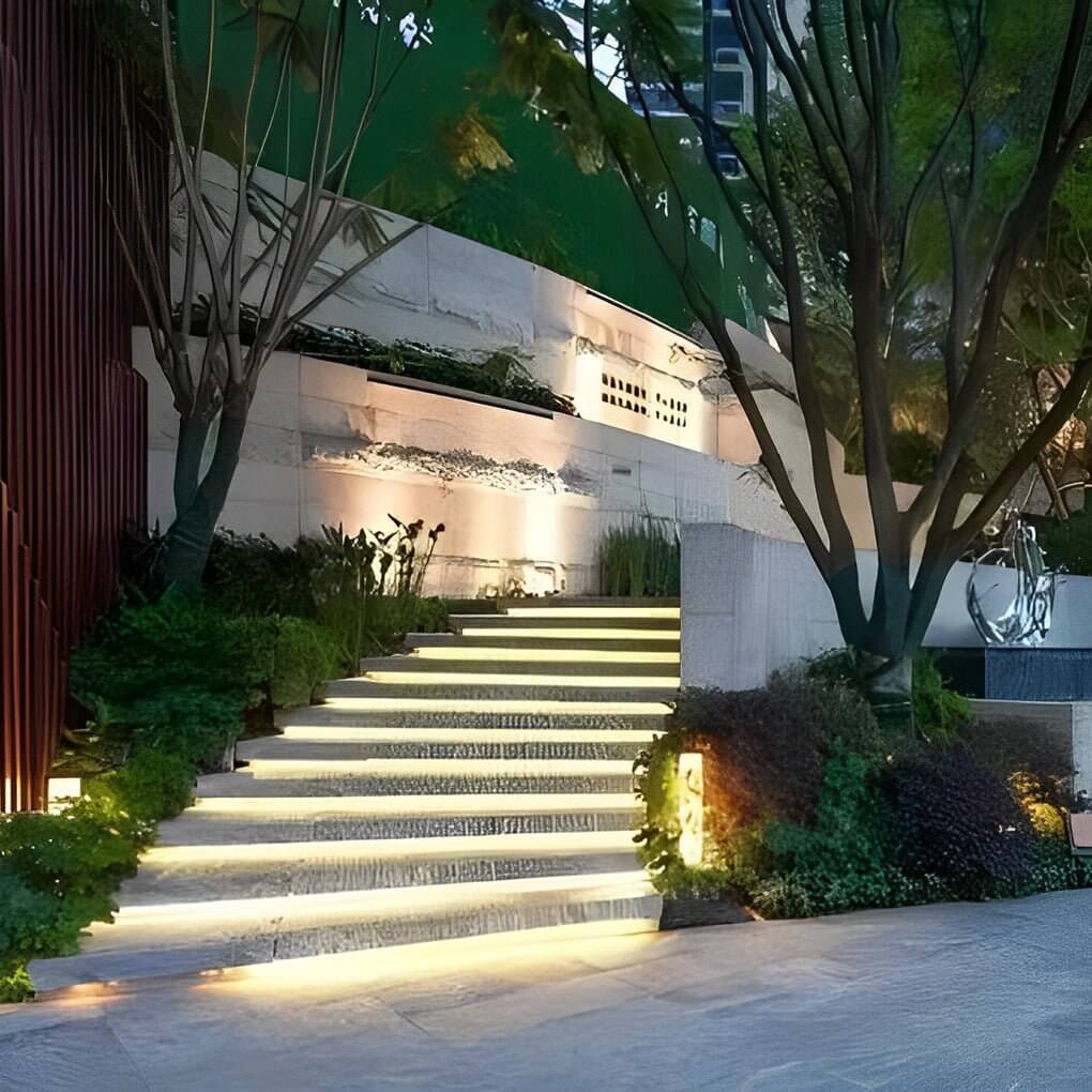 Modern Waterproof LED Outdoor Step Lights - Flexible Design for Pathways