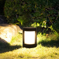 Sleek Black LED Cylindrical Bollard Landscape Lighting for Outdoor Spaces