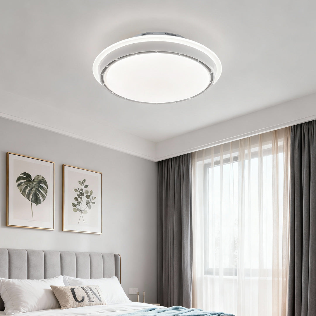 French Retro Dimmable Ceiling Light Fan Fixture in Antique Bronze for Living Room