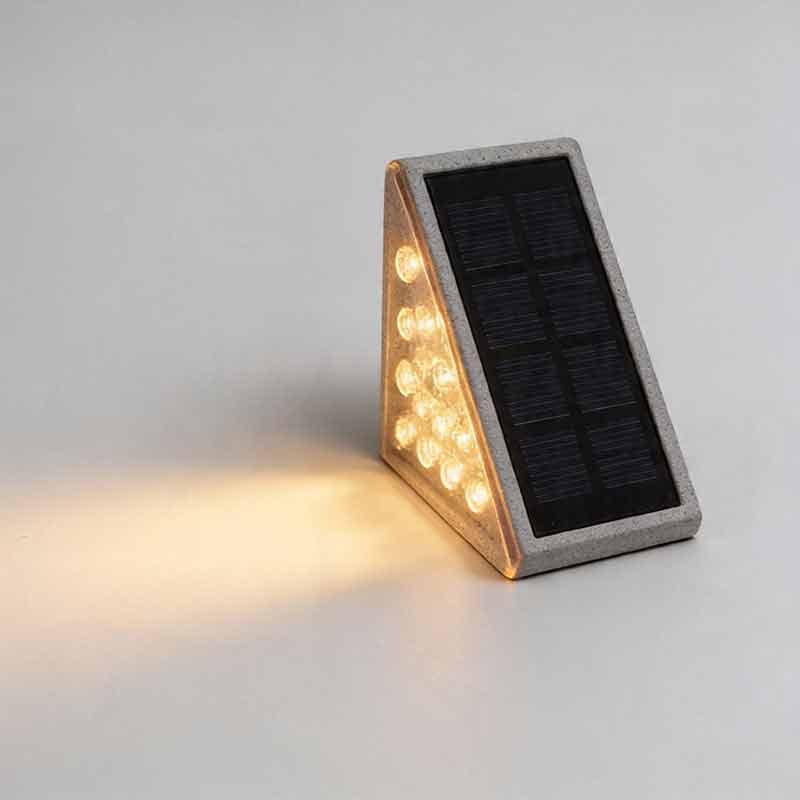 Modern Waterproof Solar-Powered Triangle Step Lights for Outdoor Gardens