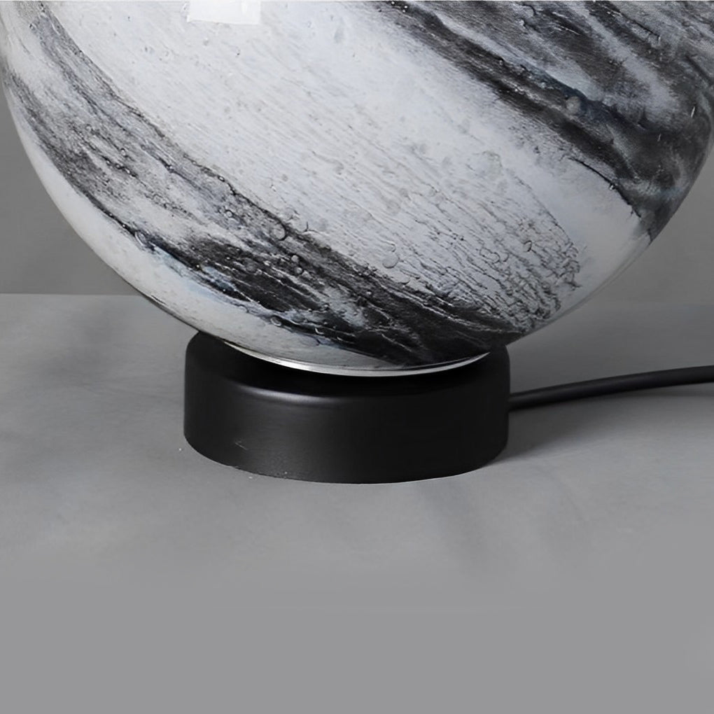 Contemporary White Globe Pillar Light Fixture for Outdoor Fencing