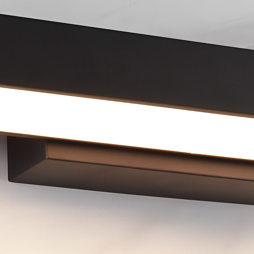 Black Rectangular LED Linear Wall Light for Outdoor Contemporary Spaces
