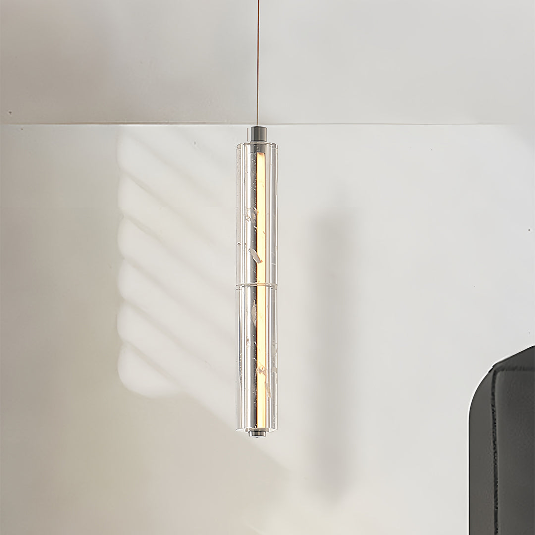 Sleek Minimalist Linear Crystal Pendant Light for Modern Living Spaces