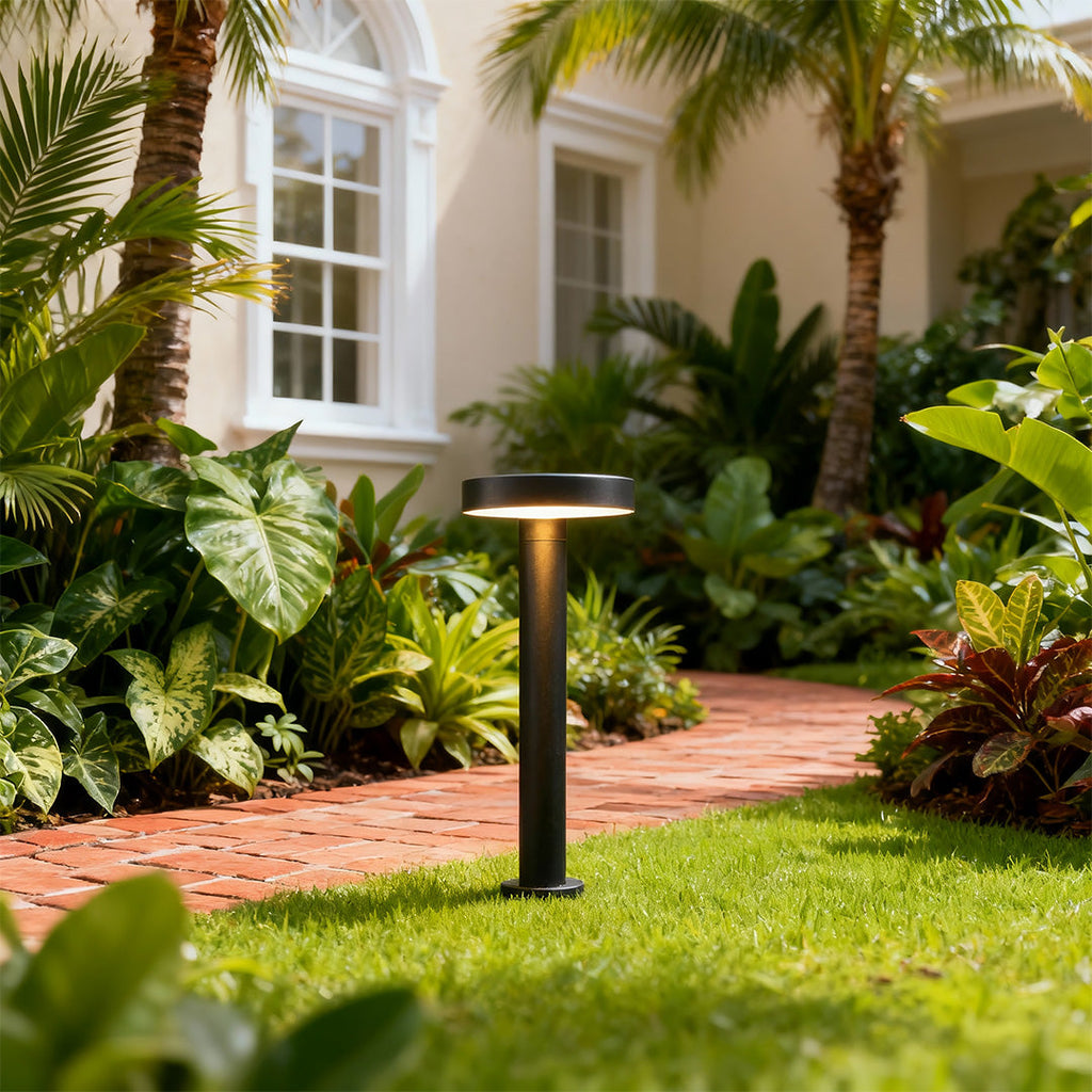 Sleek Black Waterproof Solar Path Lights for Outdoor Landscape Decor