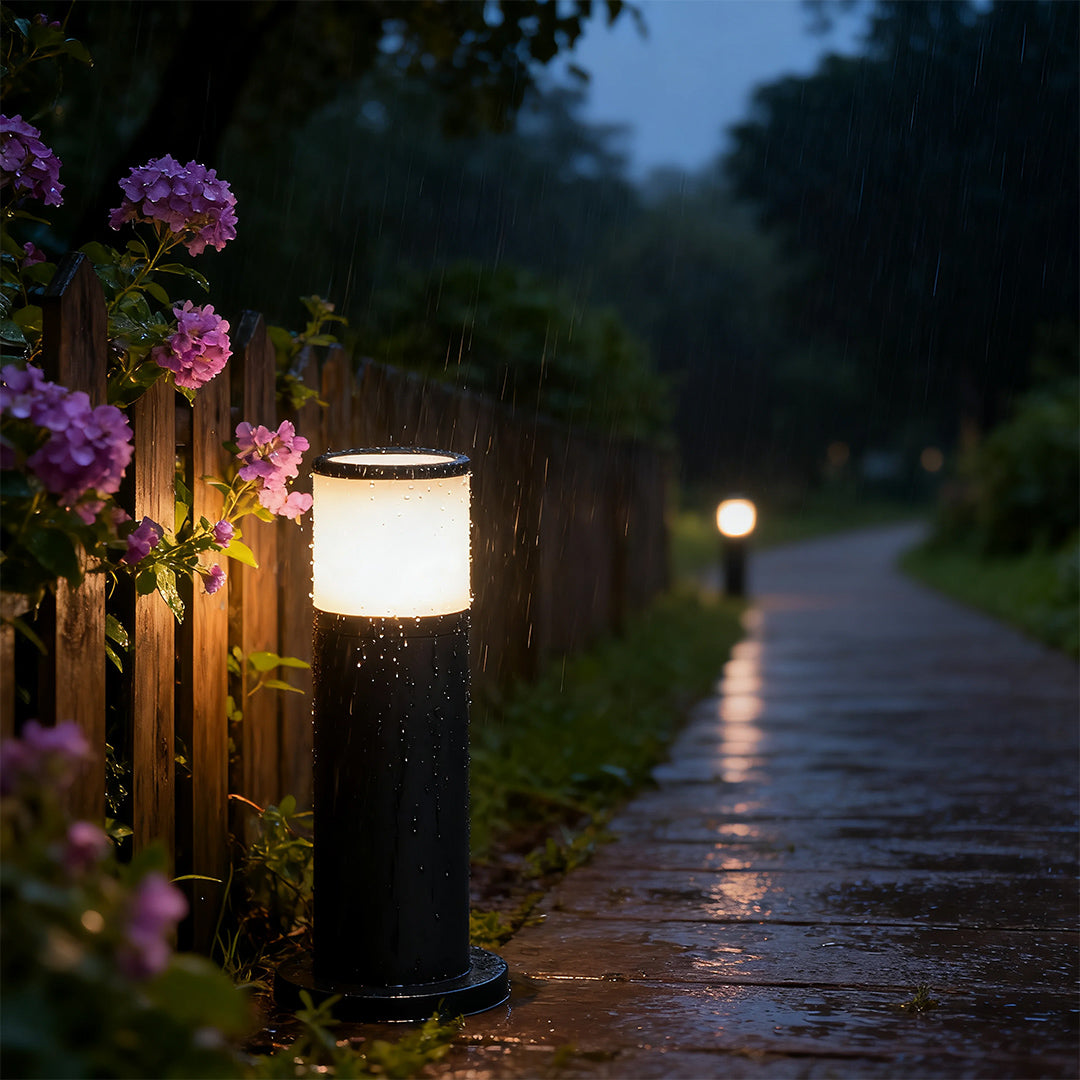 Sleek Black Outdoor Bollard Pathway Lights for Gardens and Landscapes
