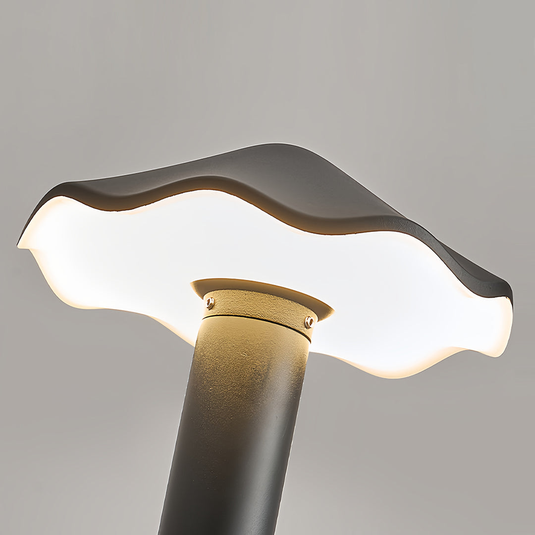 Industrial Black Metal Umbrella Pathway Lights for Outdoor Garden Walkways