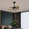 Minimalist Luxury White Ceiling Fan with Light for Living Room Decor
