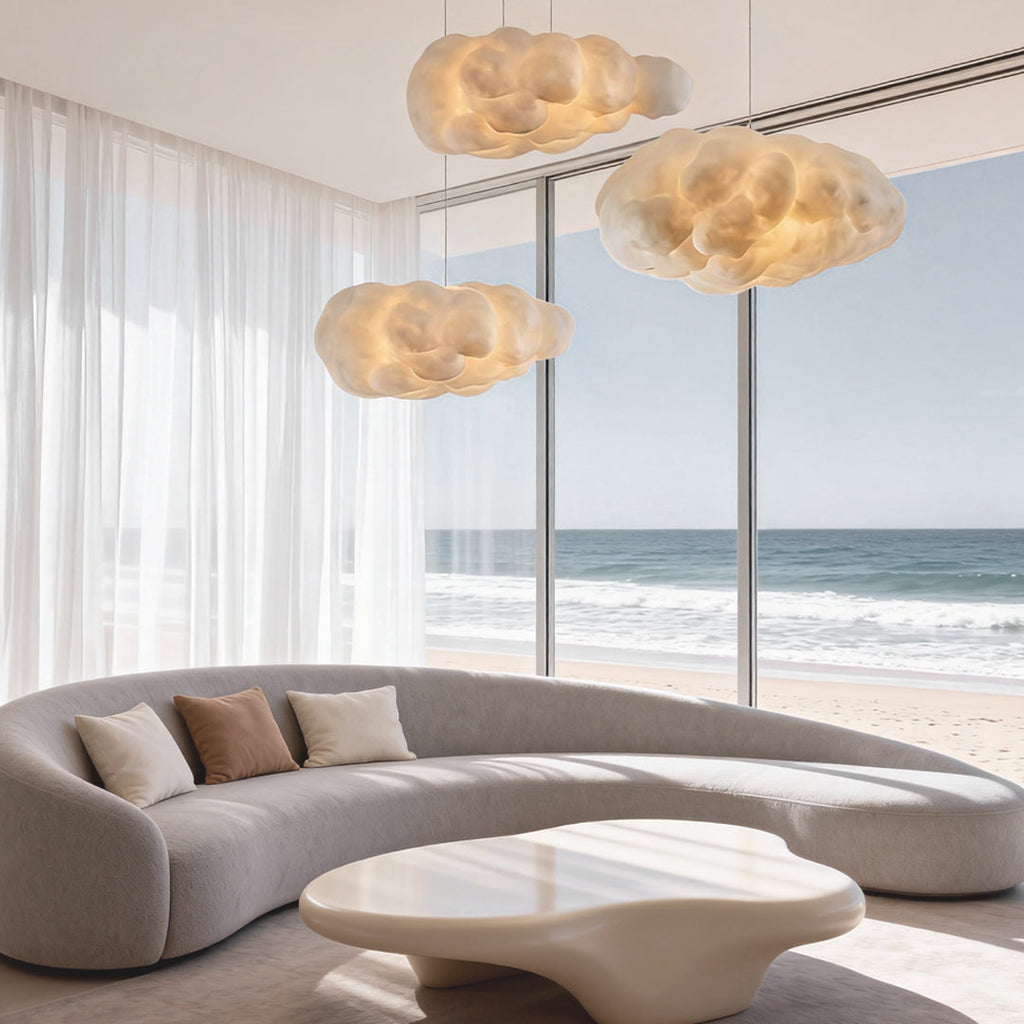 Modern White Cloud Pendant Light Fixture for Living Room & Bedroom