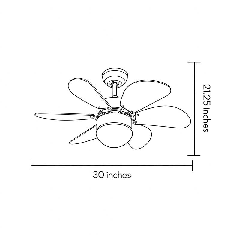 Vibrant LED Ceiling Fan for Kids' Room - Mini Colorful Design