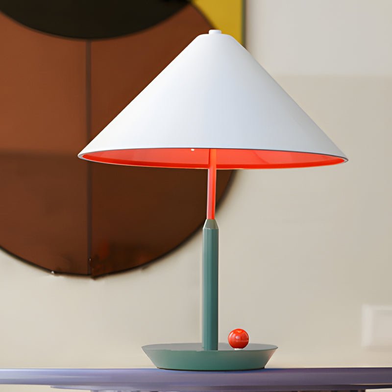 Vibrant Multicolored Metal Triangle Table Lamp for Modern Home Décor