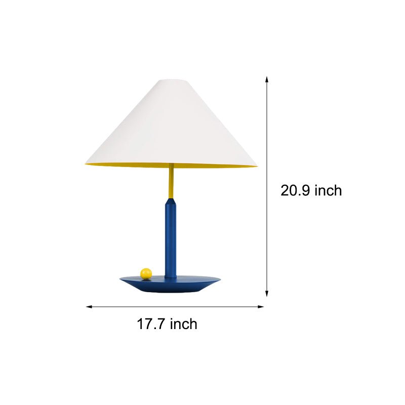 Vibrant Multicolored Metal Triangle Table Lamp for Modern Home Décor