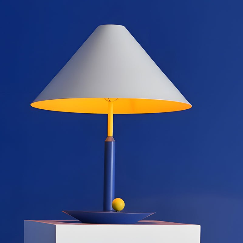 Vibrant Multicolored Metal Triangle Table Lamp for Modern Home Décor