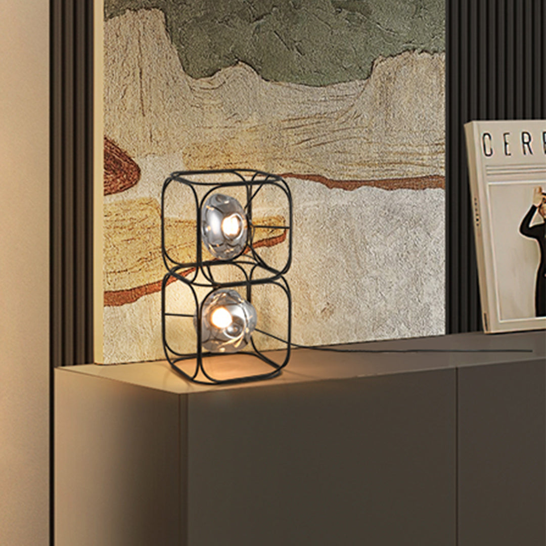 Stylish White LED Eye-Care Cube Table Lamp for Modern Home Decor