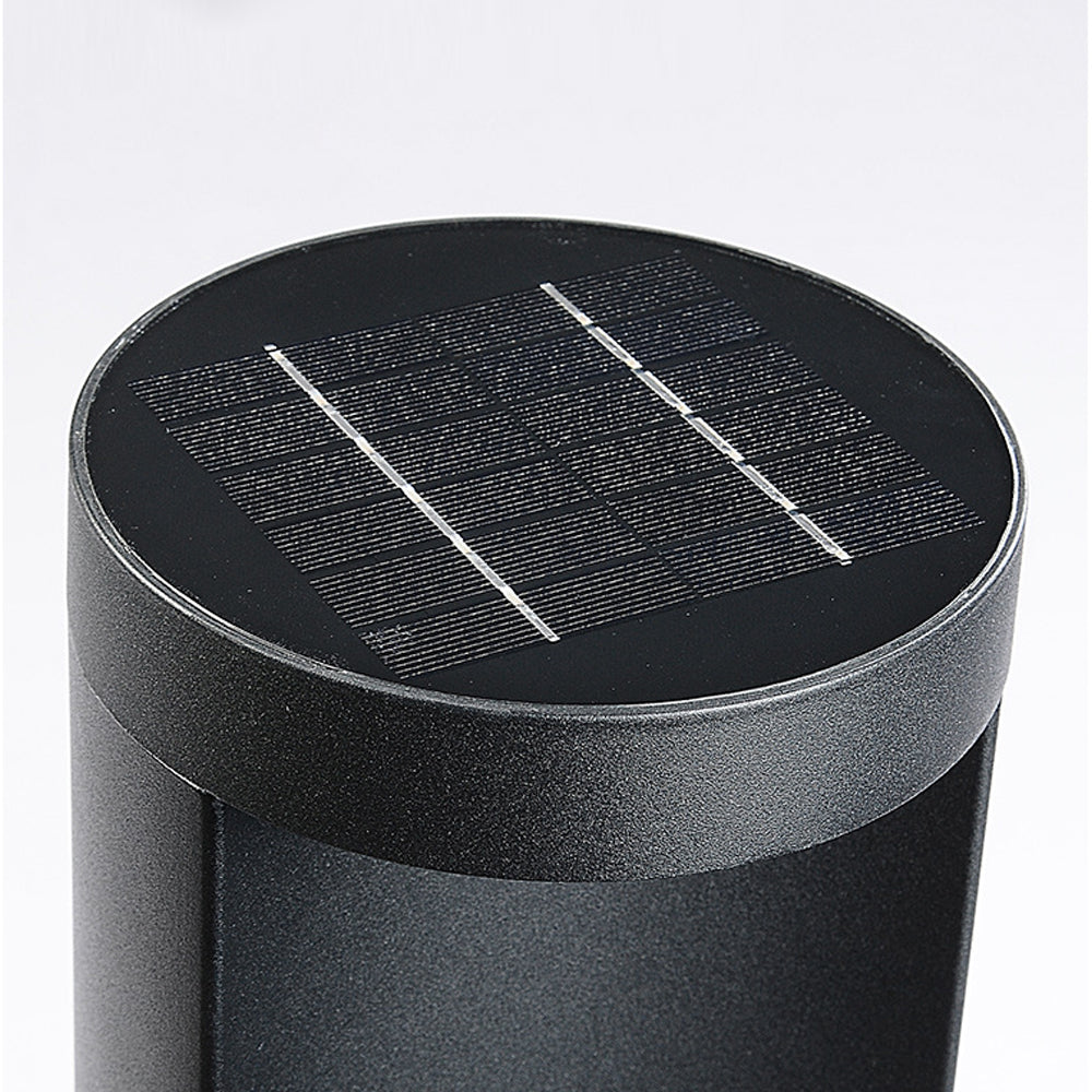 Modern Black Cylindrical LED Bollard Lights for Outdoor Pathways and Gardens