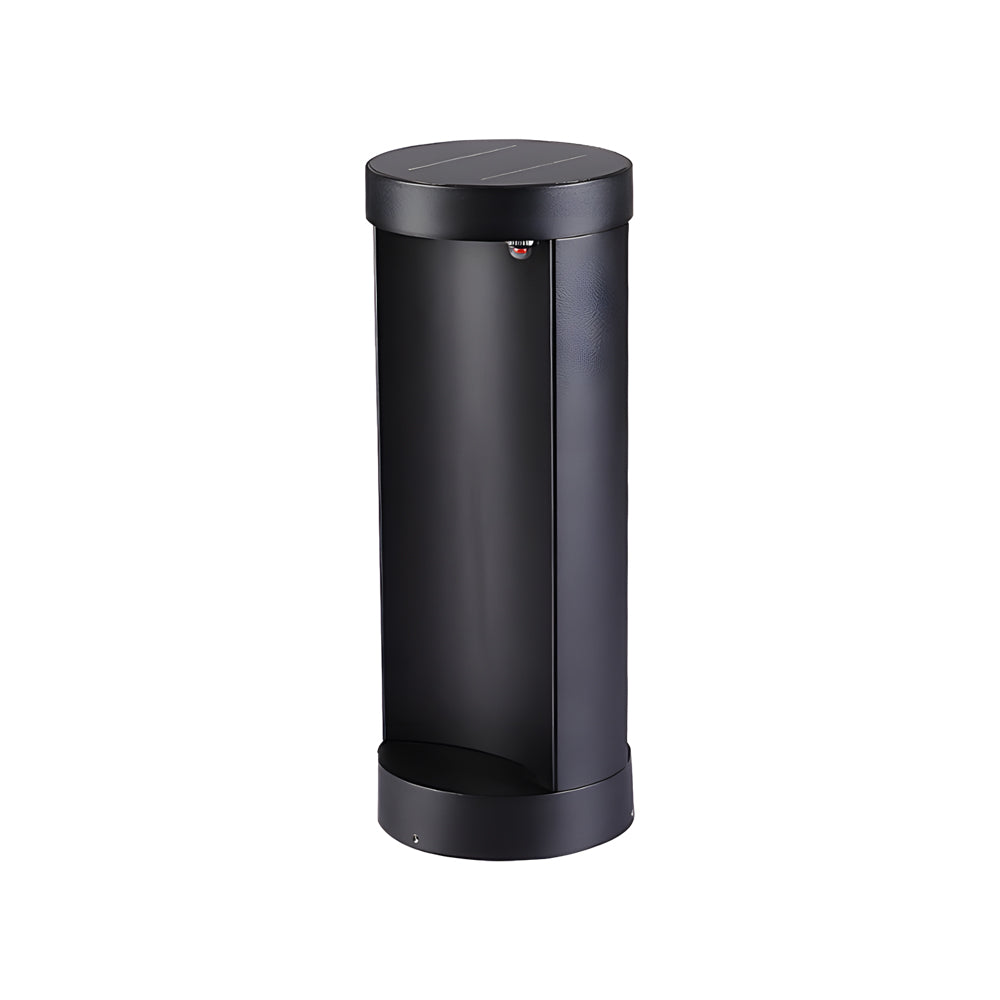 Modern Black Cylindrical LED Bollard Lights for Outdoor Pathways and Gardens