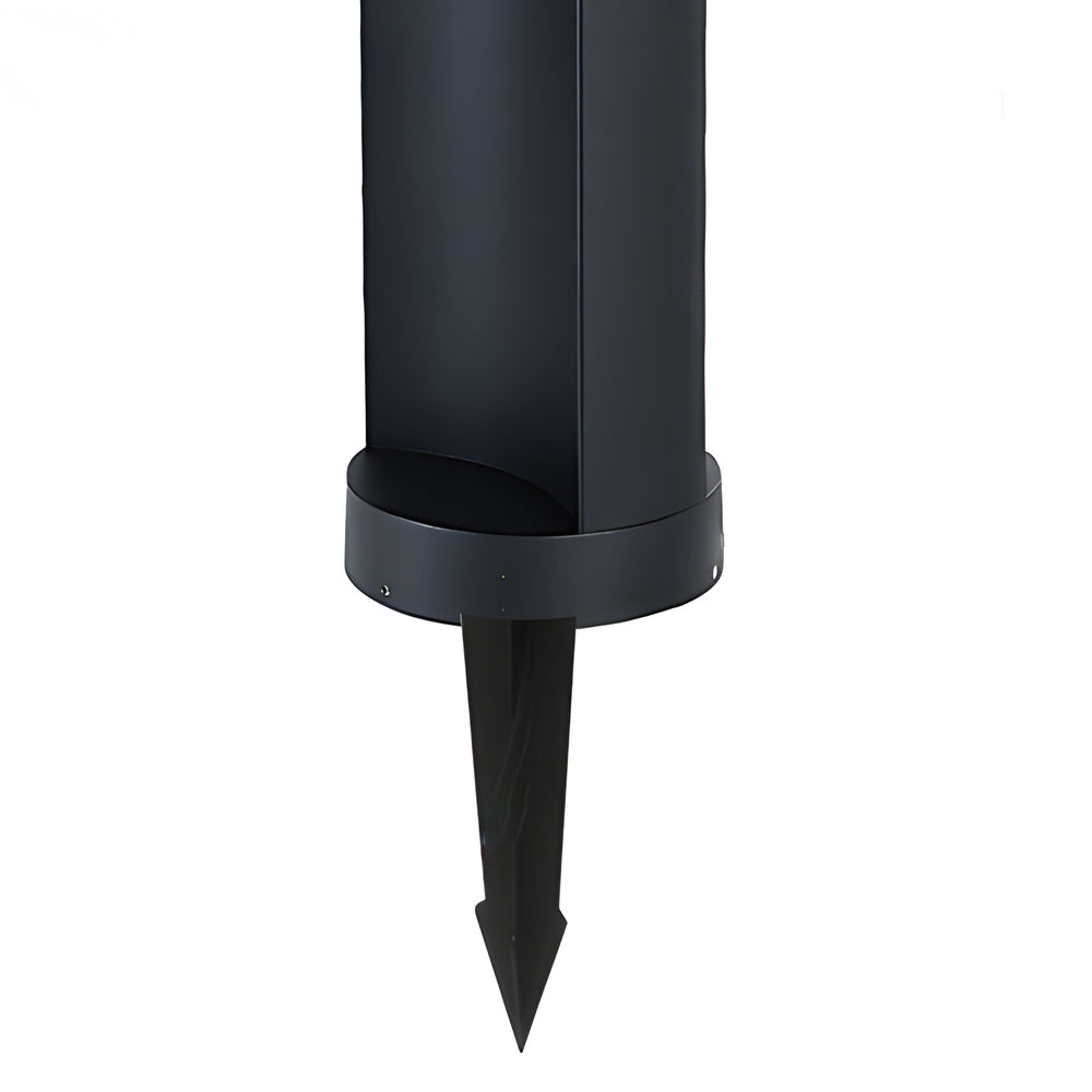 Modern Black Cylindrical LED Bollard Lights for Outdoor Pathways and Gardens