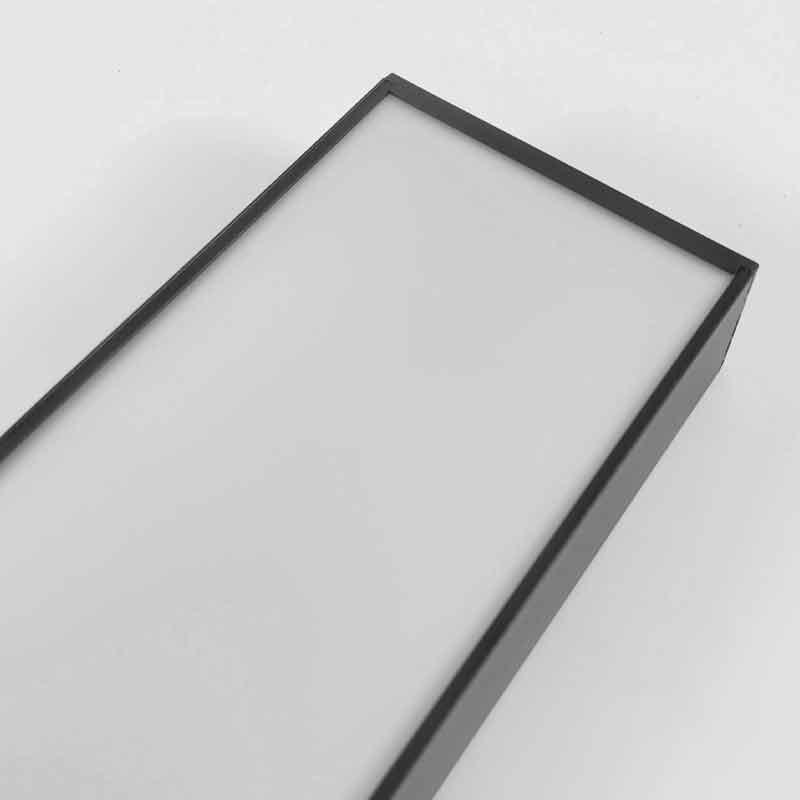 Sleek Black Rectangular LED Linear Pendant Light for Kitchen & Dining Room