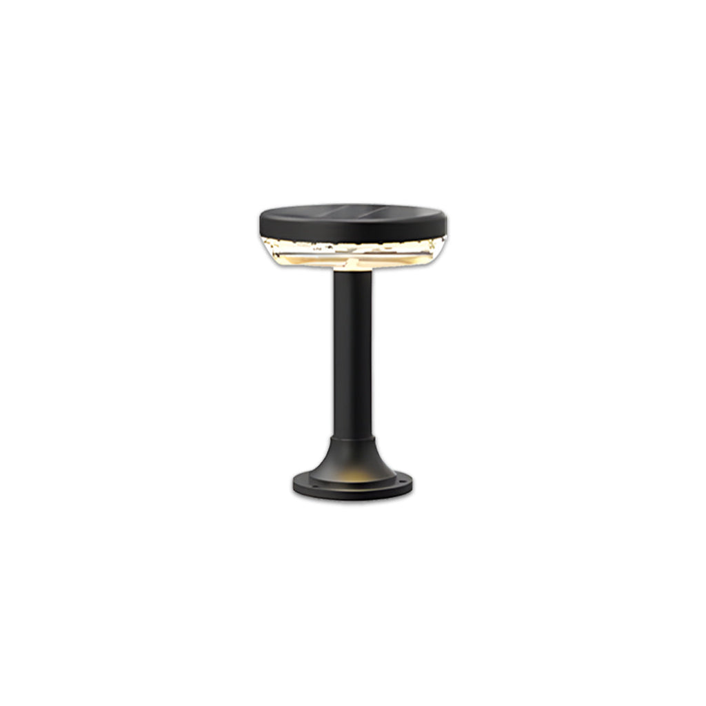 Elegant Black Solar-Powered Waterproof Pathway Light for Outdoor Gardens