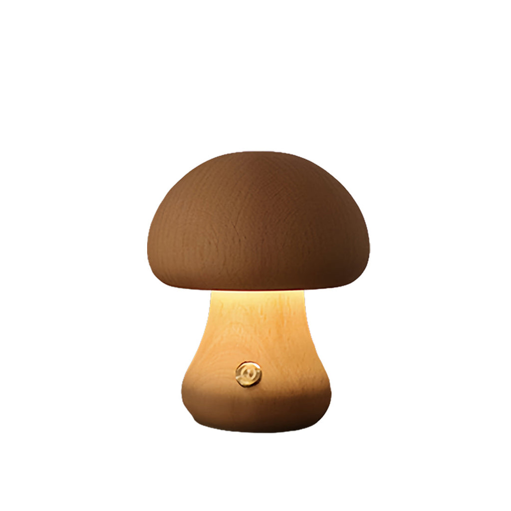Elegant White Mushroom LED Table Lamp for Bedroom or Living Room Decor