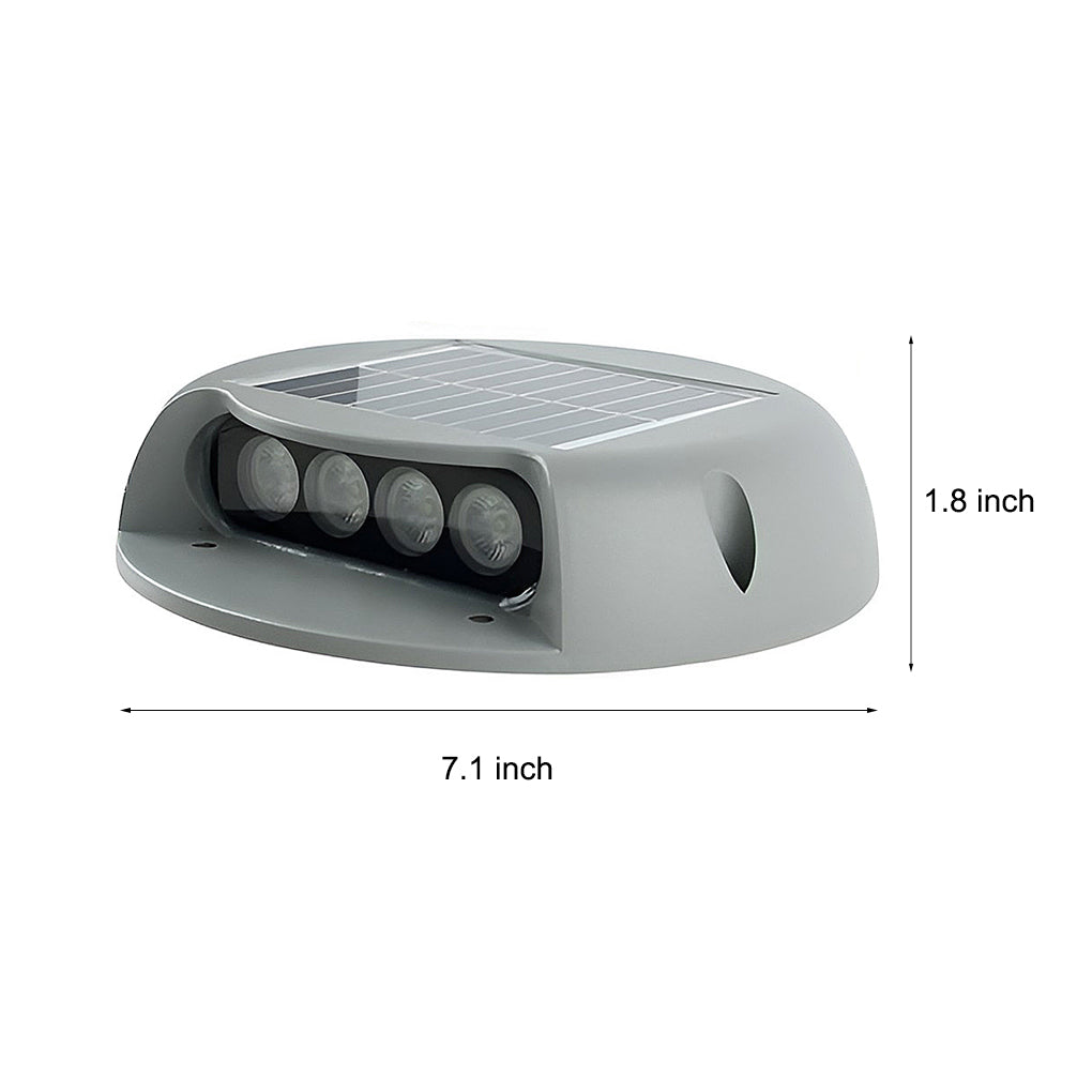 Solar-Powered LED Embedded Deck Pathway Lights in Durable Black Design