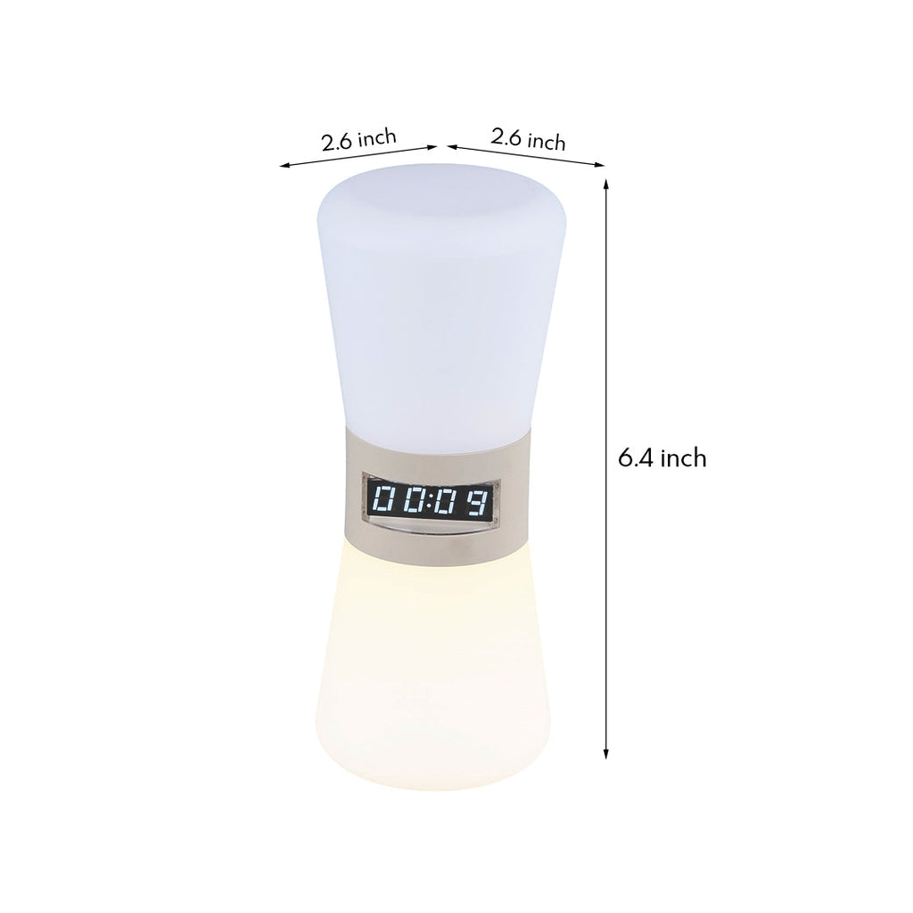 Modern White Hourglass Table Lamp with Gravity Sensor for Home Decor