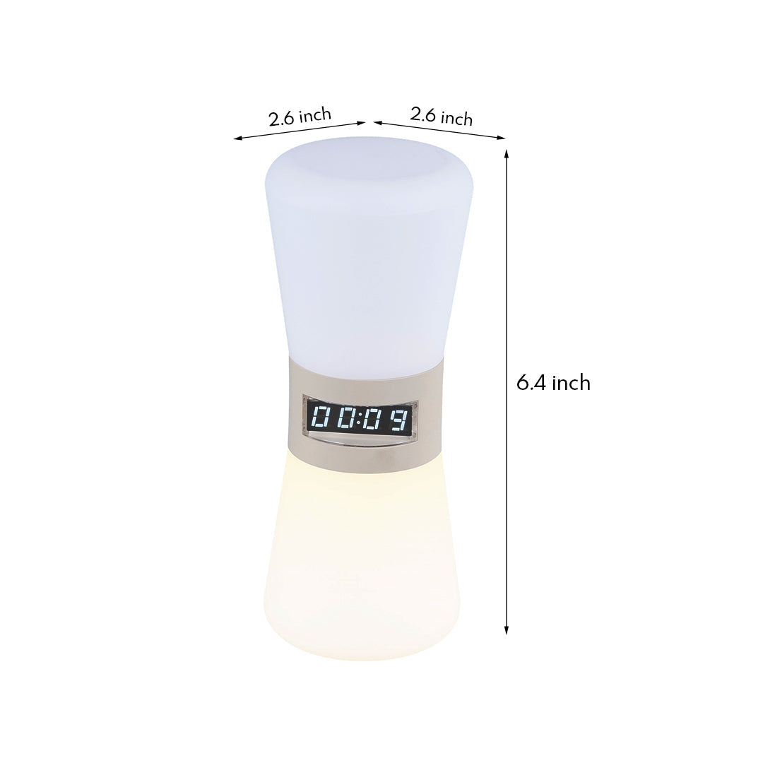 Modern White Hourglass Table Lamp with Gravity Sensor for Home Decor