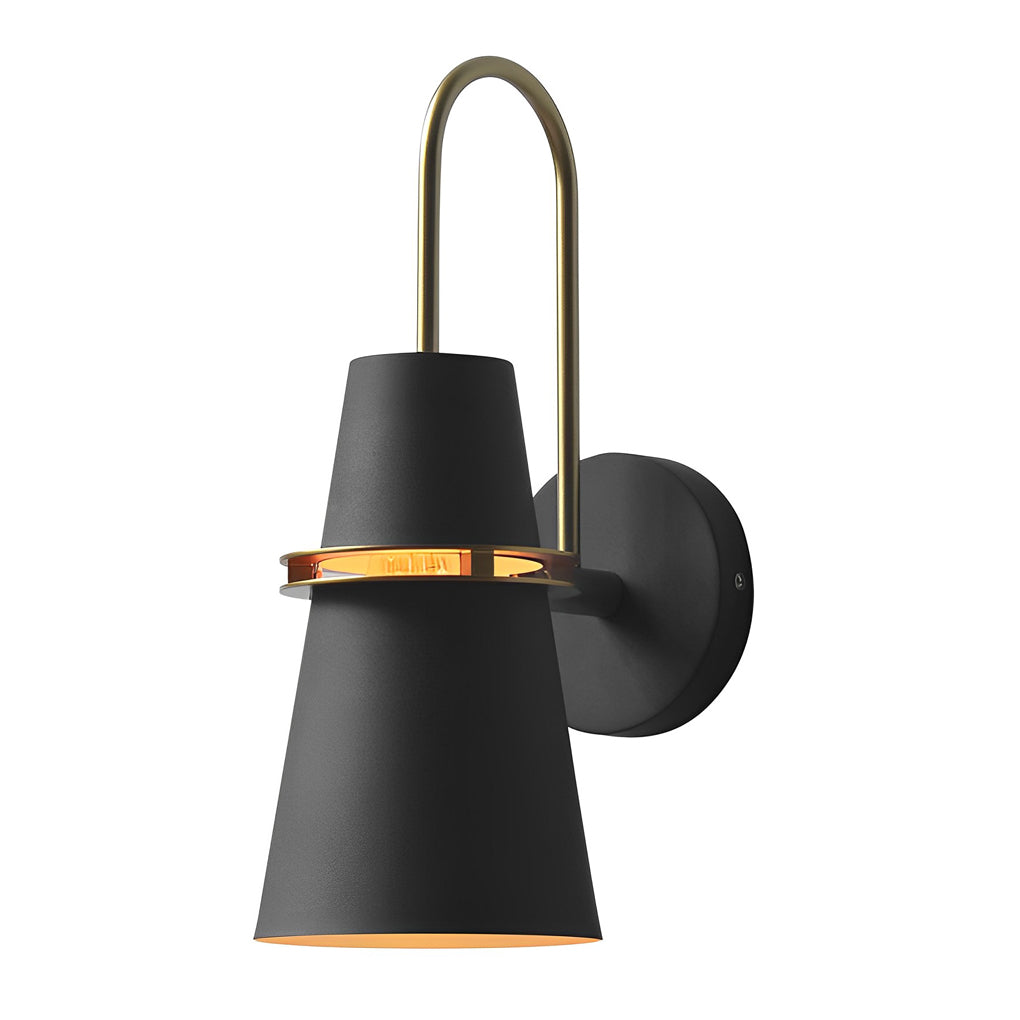 Modern White Iron Cone Wall Lamp for Living Room and Bedroom Decor