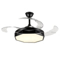 42-Inch White Ceiling Fan with Light, ABS Blades & Acrylic Shade for Living Room