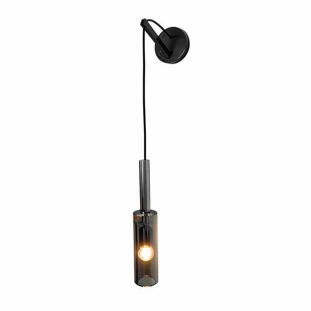 Black Modern Copper Wall Lamp for Bedside, Living Room, or Bedroom