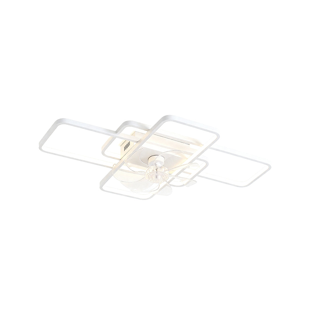 Modern Clear Acrylic Ceiling Fan with Lights - Stylish Home Fixture