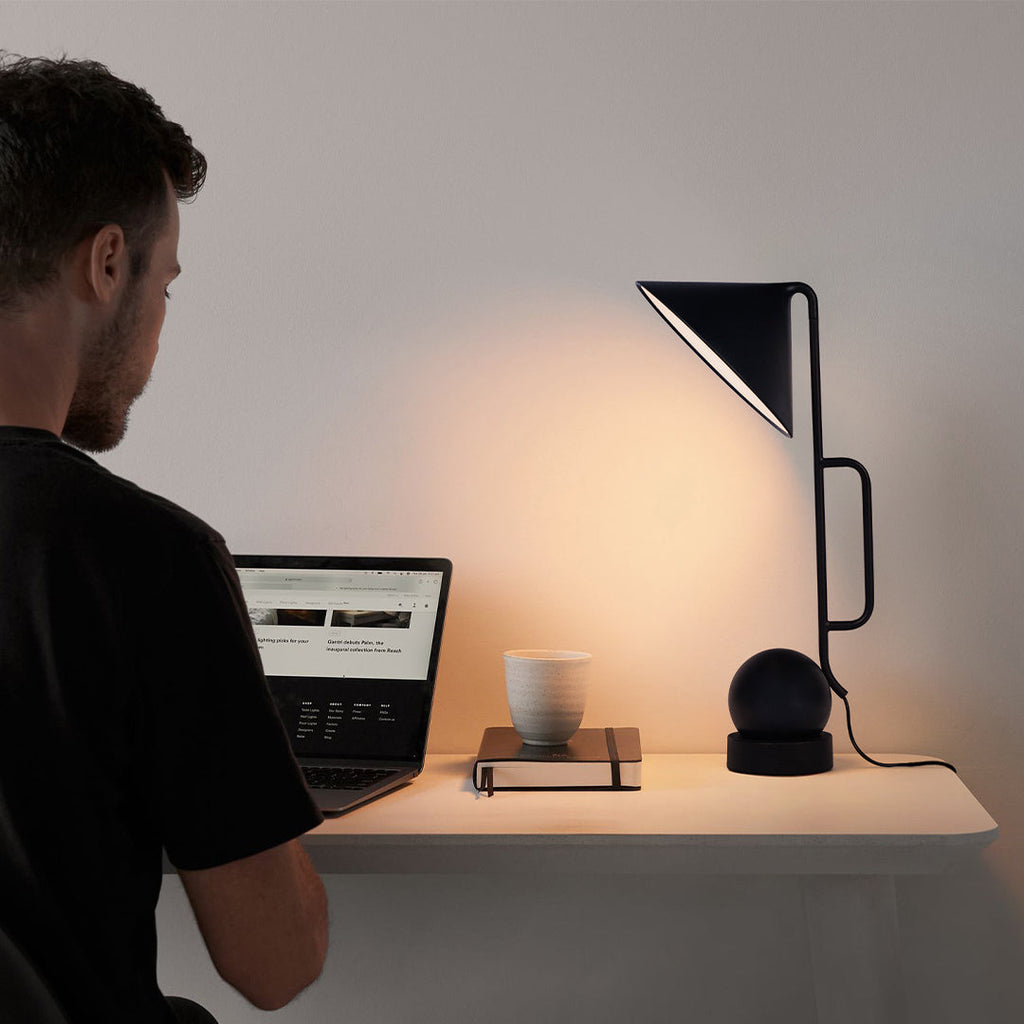 Industrial Black Metal LED Desk Lamp for Home Office and Study Room