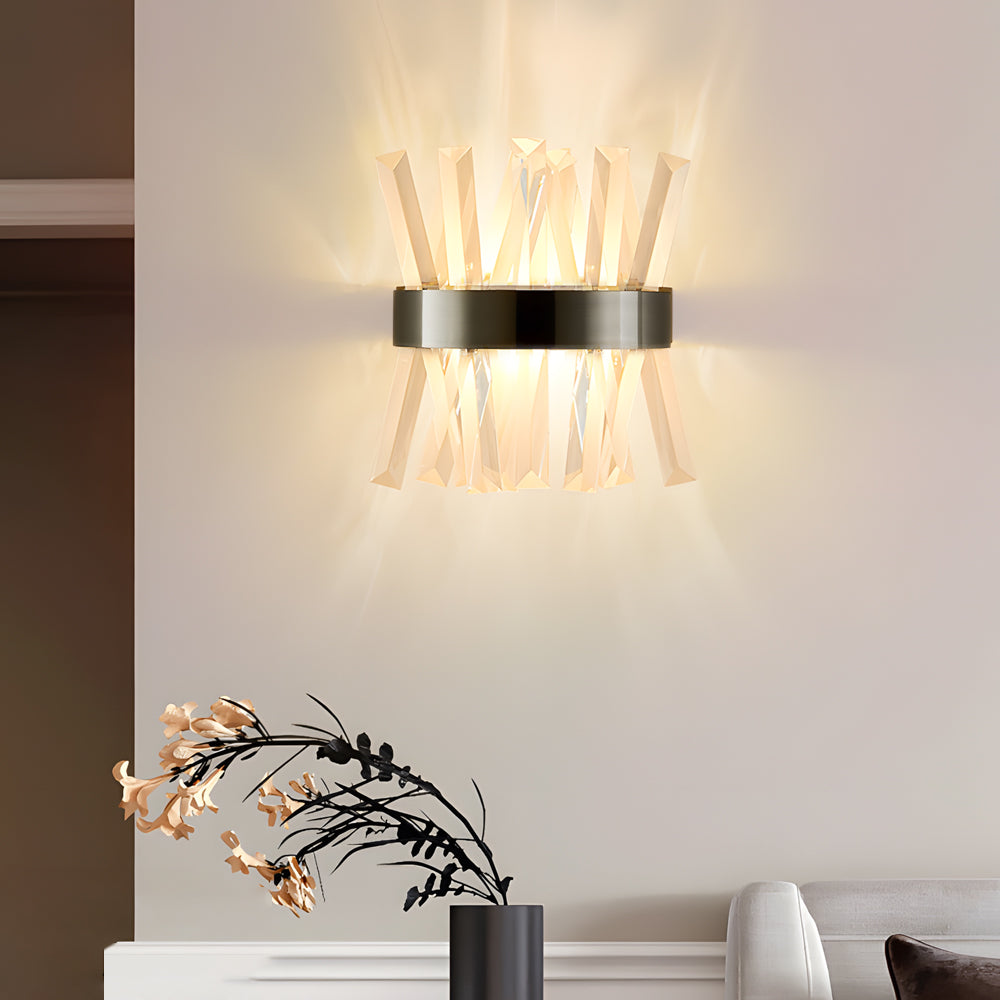 Nordic Style Contemporary Crystal Wall Sconces for Elegant Living Spaces