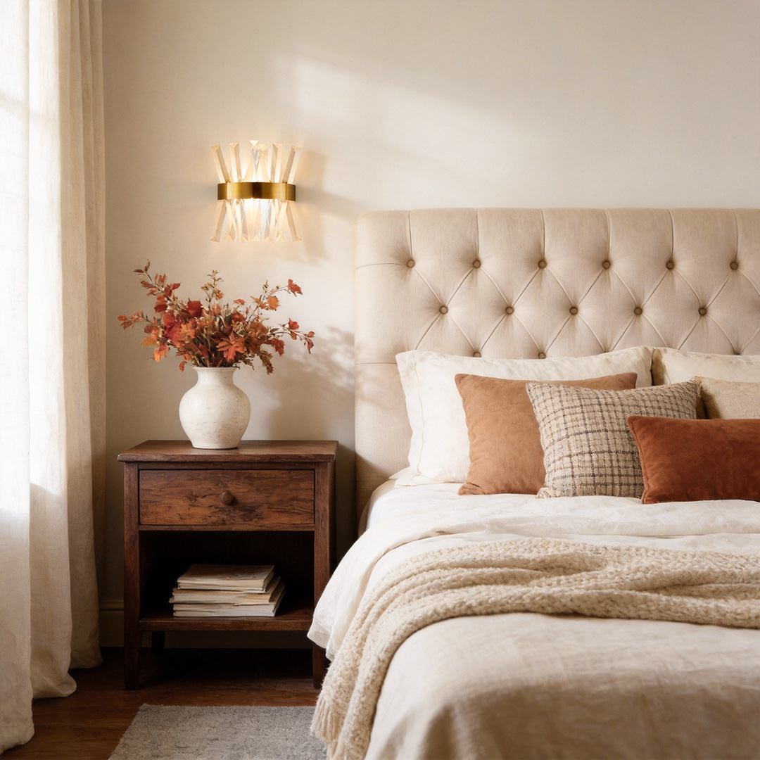 Nordic Style Contemporary Crystal Wall Sconces for Elegant Living Spaces
