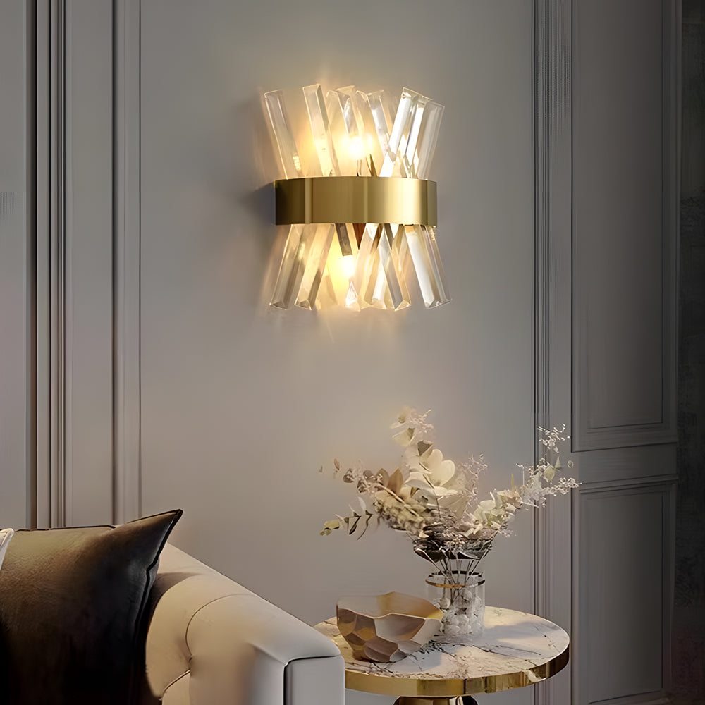 Nordic Style Contemporary Crystal Wall Sconces for Elegant Living Spaces