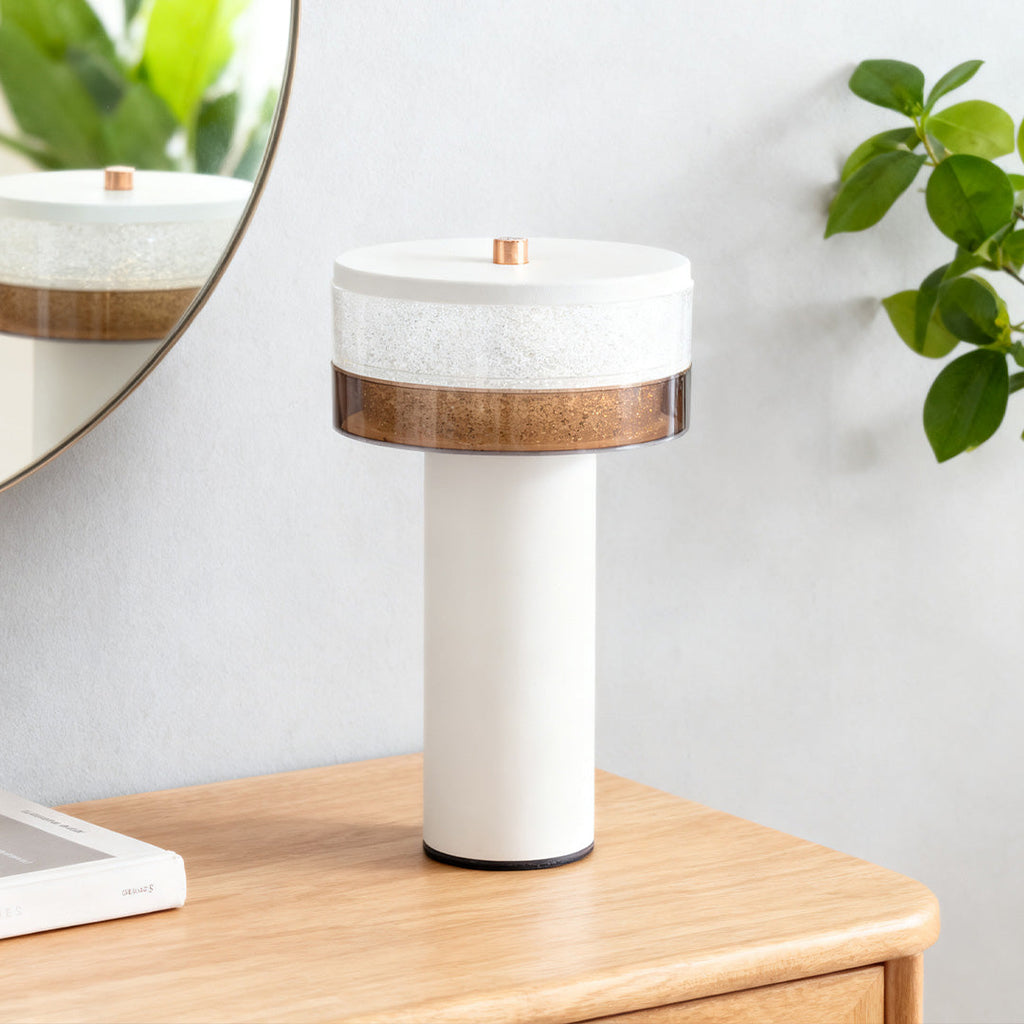 Sleek Nordic Black Iron Cylindrical Table Lamp for Modern Living Room