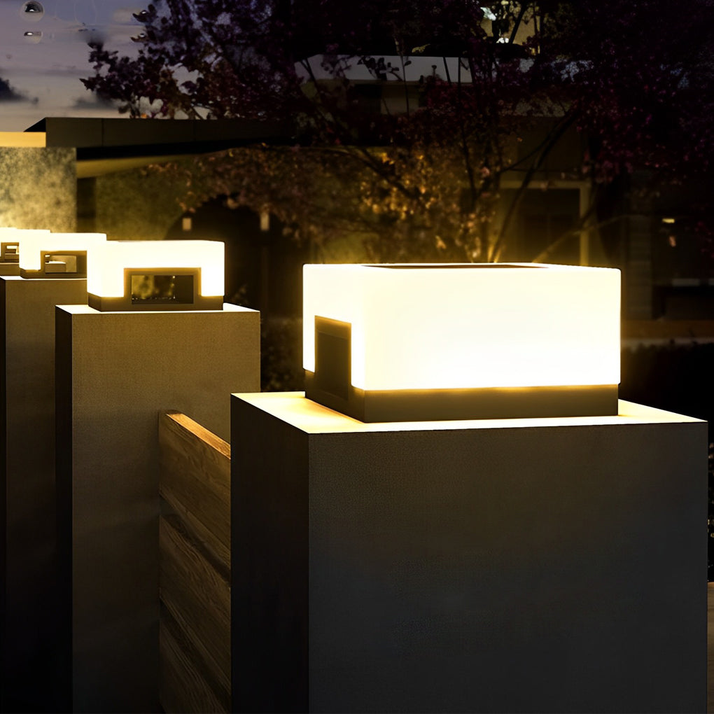Square Minimalist Waterproof LED Landscape Lights for Front Lawn Decoration
