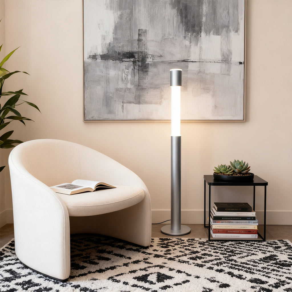 Elegant Minimalist Gray Italian Floor Lamp for Living Room Office décor