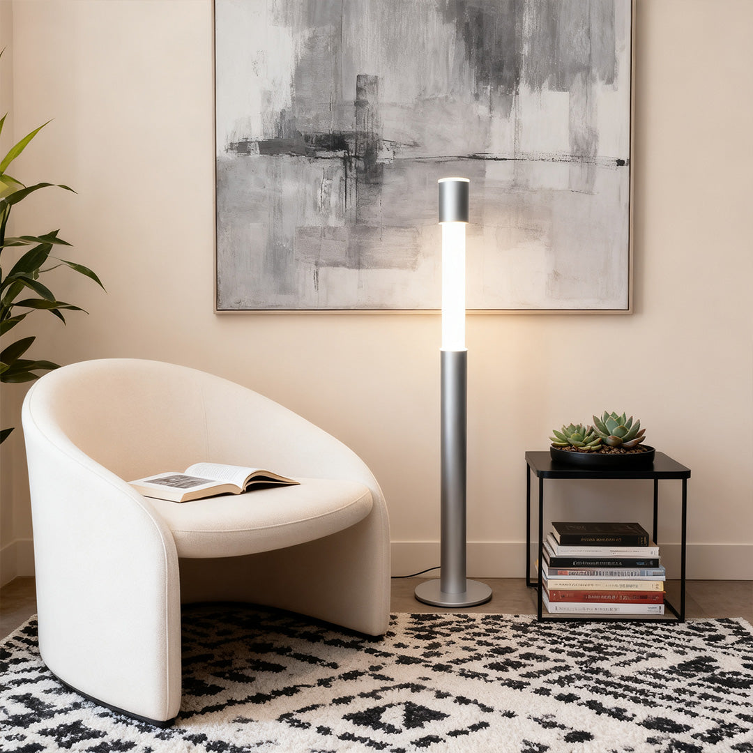 Elegant Minimalist Gray Italian Floor Lamp for Living Room Office décor