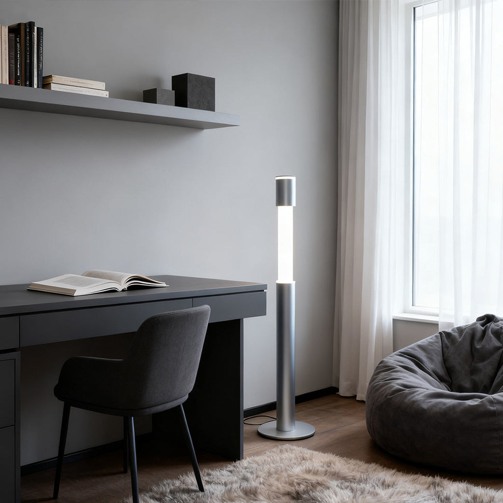 Elegant Minimalist Gray Italian Floor Lamp for Living Room Office décor