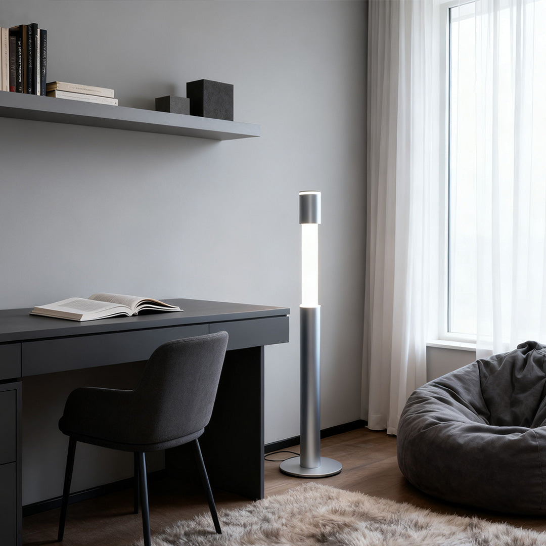 Elegant Minimalist Gray Italian Floor Lamp for Living Room Office décor