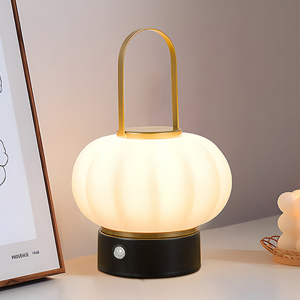 Nordic Style LED Lantern Table Lamp in Warm White for Cozy Living Rooms