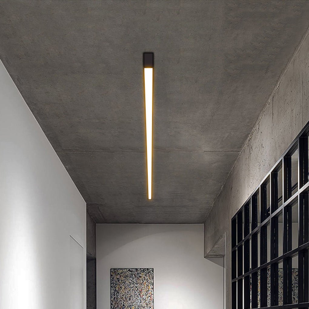 Sleek White Linear LED Ceiling Light Fixture for Modern Living Spaces