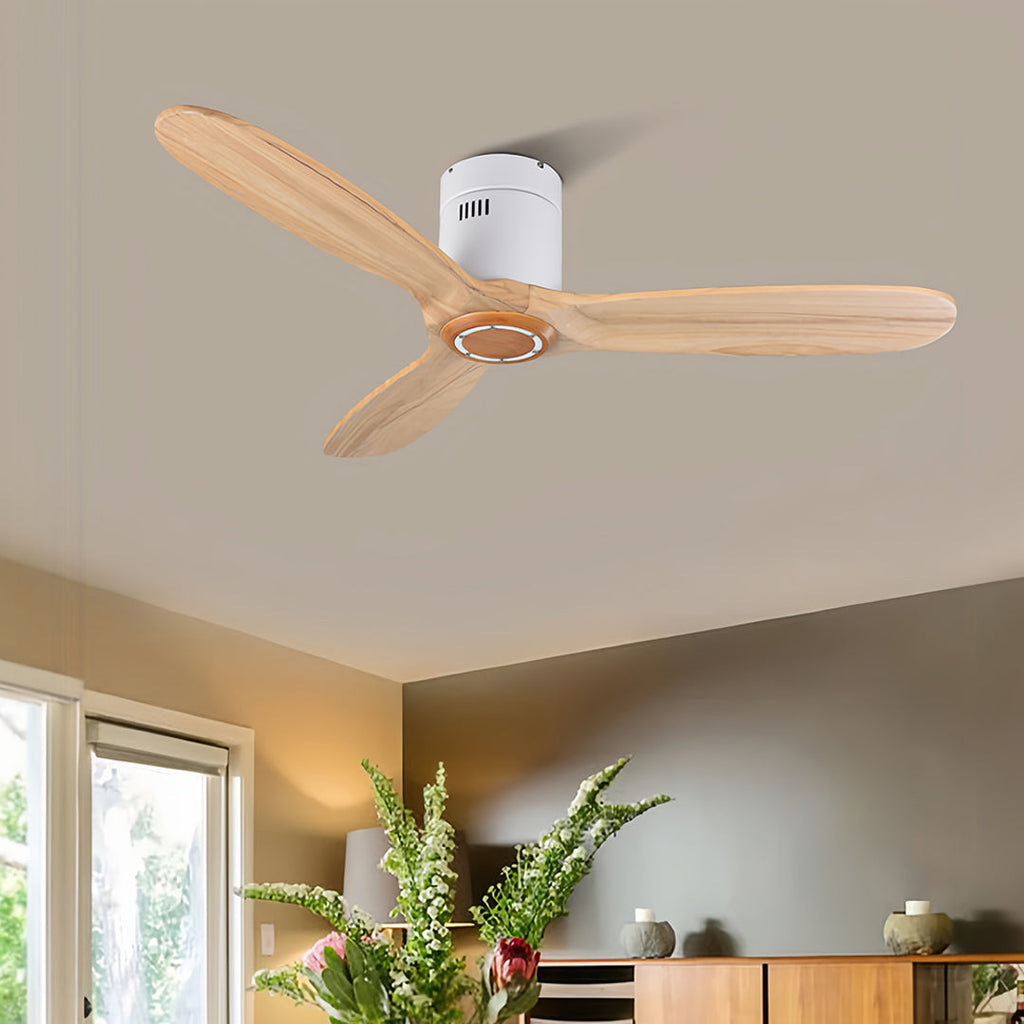 Modern 3-Blade LED Ceiling Fan with Quiet DC Motor & Remote Control