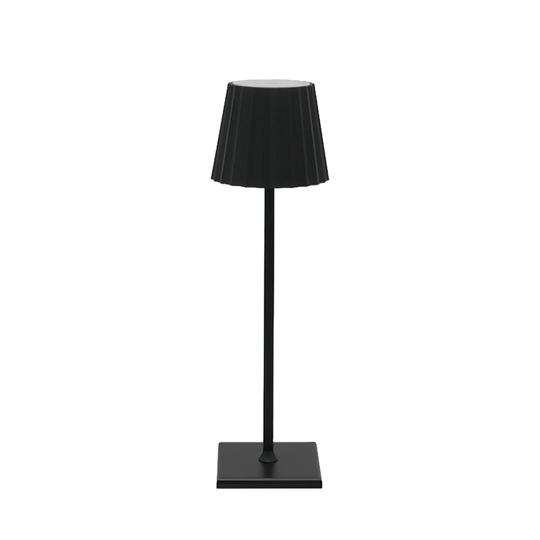 Contemporary Silver Metal Rechargeable Touch Cordless Table Lamp for Living Room